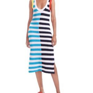 STAUD Seashore Striped Mini Dress